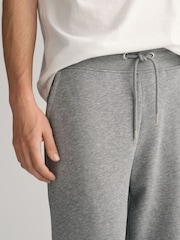 GANT Grey Melange Shield Logo Joggers - Image 3 of 4
