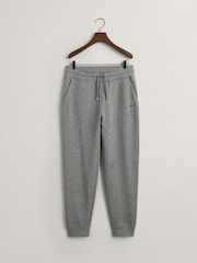 GANT Grey Melange Shield Logo Joggers - Image 4 of 4