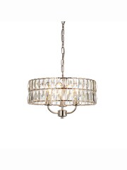 Gallery Home Silver Tilly Bright Nickel 3 Bulb Pendant Ceiling Light - Image 9 of 9