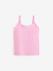 Multi Pastel Pastel Rib Cami Vest 5 Pack (2-16yrs) - Image 3 of 8