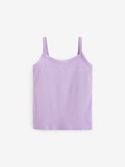 Multi Pastel Pastel Rib Cami Vest 5 Pack (2-16yrs) - Image 7 of 8