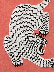 Oliver Bonas Pink Beaded Tiger Framed Wall Art - Image 3 of 3