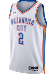 Nike White Oklahoma City Thunder Association Edition Swingman Jersey - Shai Gilgeous-Alexander Unisex - Image 2 of 3