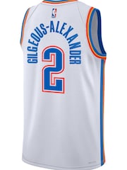 Nike White Oklahoma City Thunder Association Edition Swingman Jersey - Shai Gilgeous-Alexander Unisex - Image 3 of 3