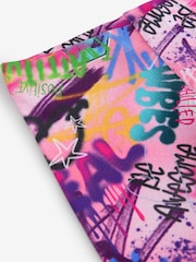 Pink Graffiti Printed Leggings (3-16yrs) - Image 7 of 7