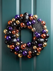 Scottish Everlastings Ltd Purple Halloween Bauble Wreath - Image 1 of 3