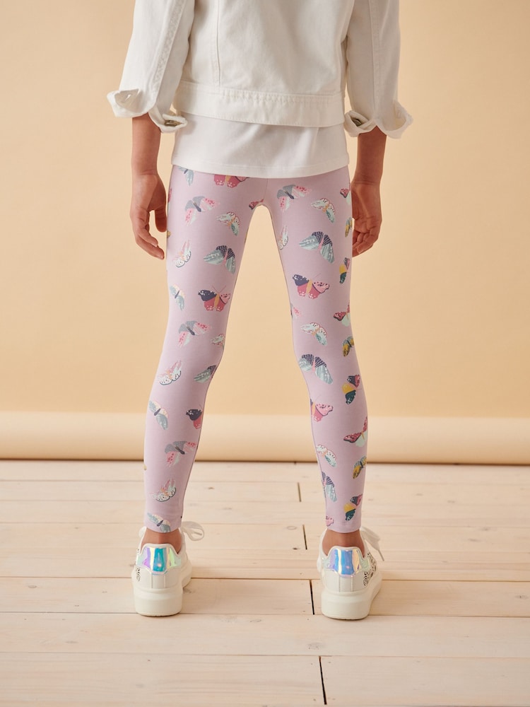 Rosafarbener Schmetterling - Leggings mit Print (3–16 J.) - Bild 1 von 6
