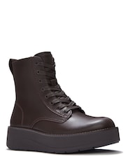 FitFlop Brown Gen-FF Roam Leather Lace Up Boots - Image 2 of 3