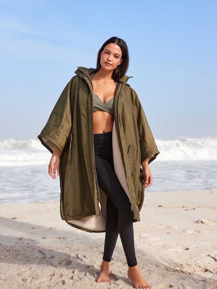 Khaki Green Poncho Changing Robe - Image 2 of 9