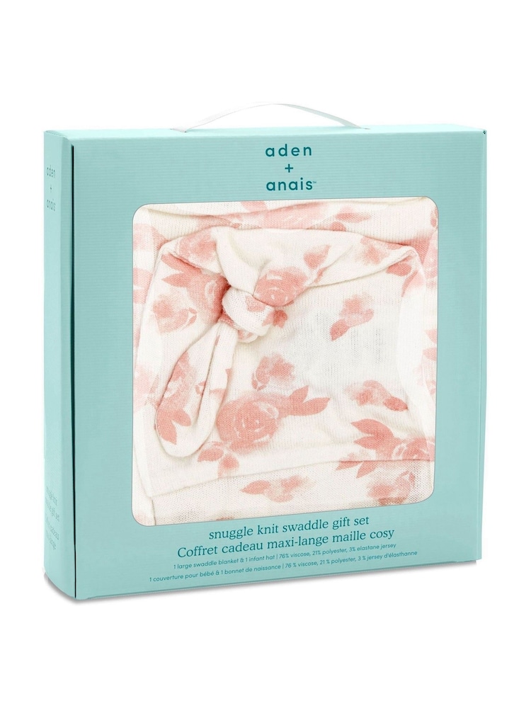 aden + anais Pink Rosettes Hat And Blanket Gift Set - Image 2 of 6