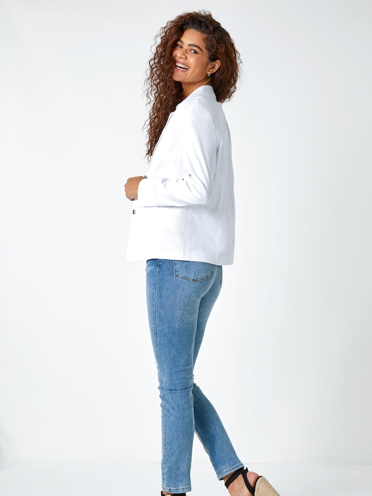 Weiß - Roman Stretch-Blazer mit Knopfdetails - Bild 2 von 5 Weiß - Roman Stretch-Blazer mit Knopfdetails - Bild 2 von 5