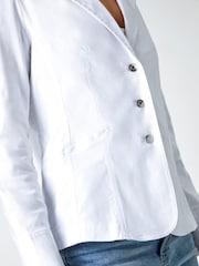 Roman White Stretch Button Detail Blazer - Image 5 of 5