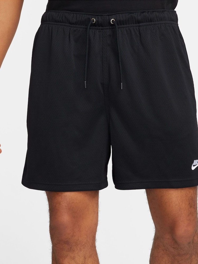 Nike Black Club Mesh Flow Shorts - Image 2 of 7 Nike Black Club Mesh Flow Shorts - Image 2 of 7