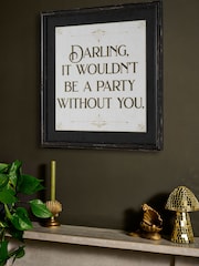 Rockett St George Black Text Mirror - Image 1 of 3