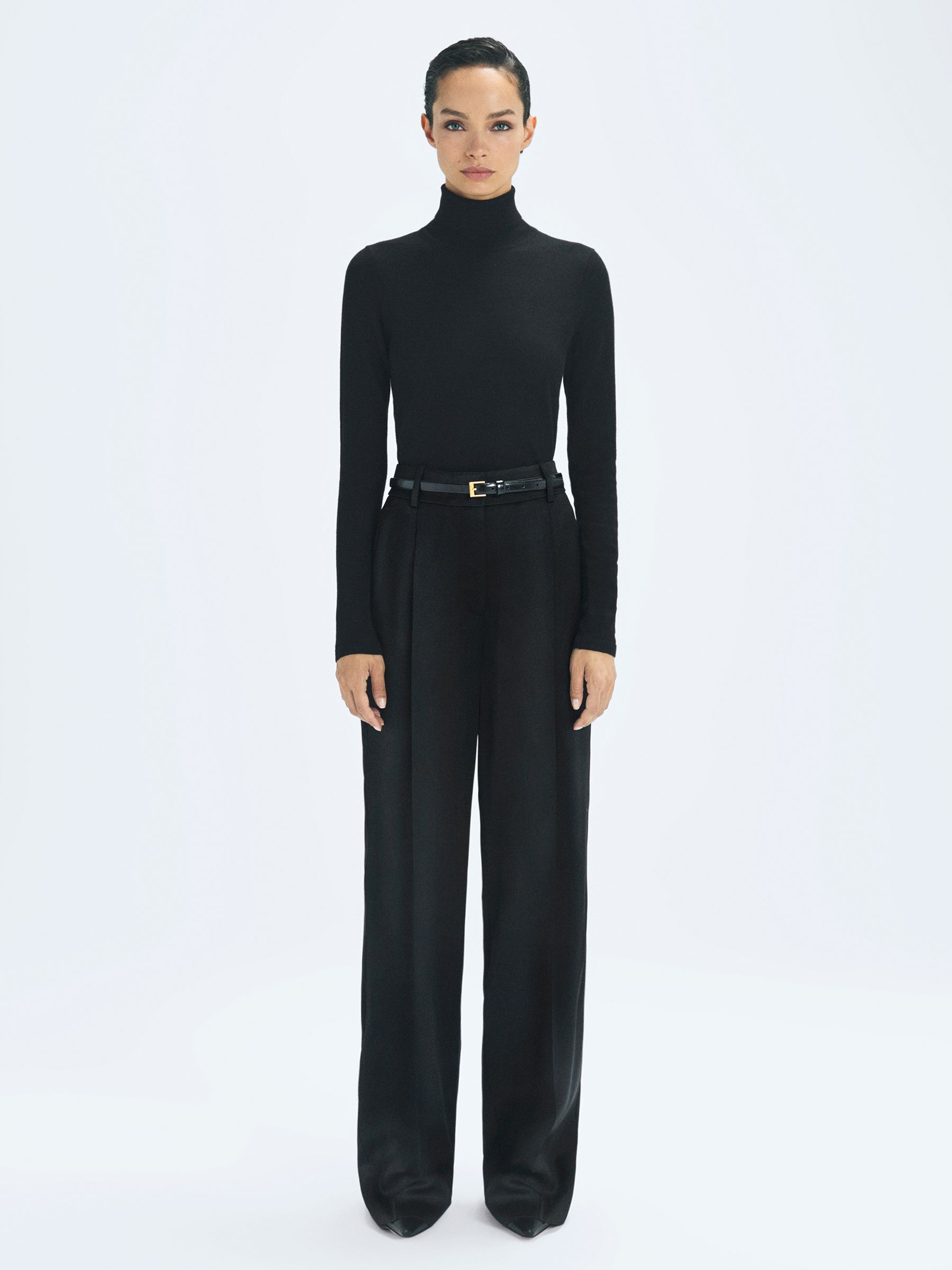 Reiss wide leg trousers on sale