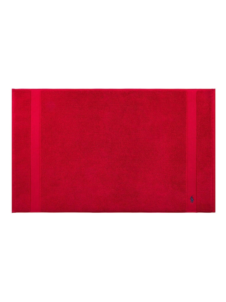 Ralph Lauren Red 2000 Polo Player Bath Mat - Image 1 of 2 Ralph Lauren Red 2000 Polo Player Bath Mat - Image 1 of 2