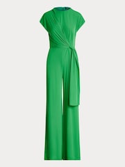 Lauren Ralph Lauren Dinfell Tie Front Jersey Wide Leg Jumpsuit - Image 6 of 6