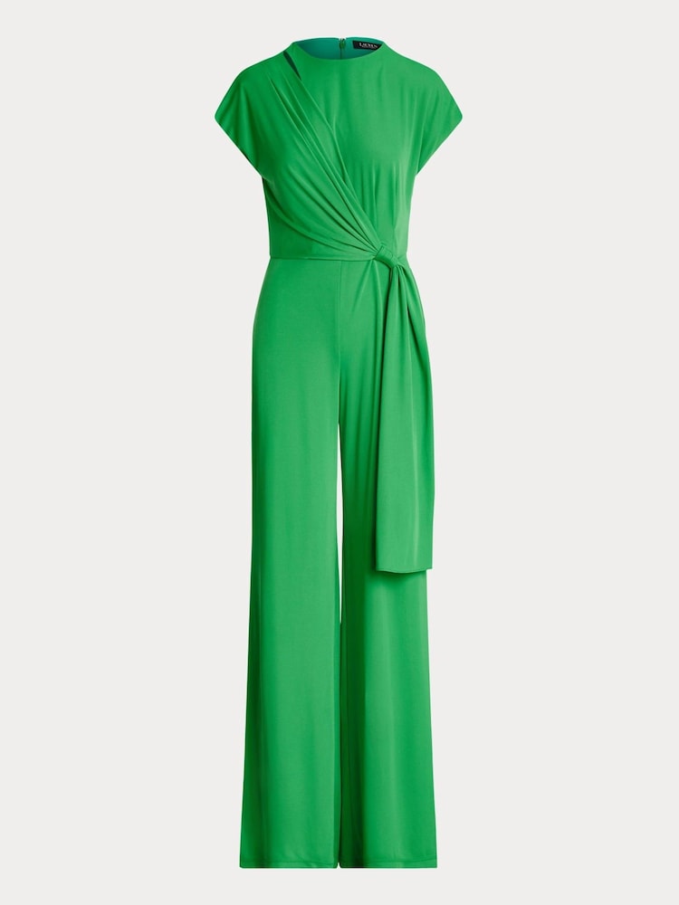 Lauren Ralph Lauren Dinfell Tie Front Jersey Wide Leg Jumpsuit - Image 6 of 6