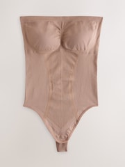 Pastellrosa beige - Fast bandeau-Bodysuit med magekontroll - Bilde 1 av 3