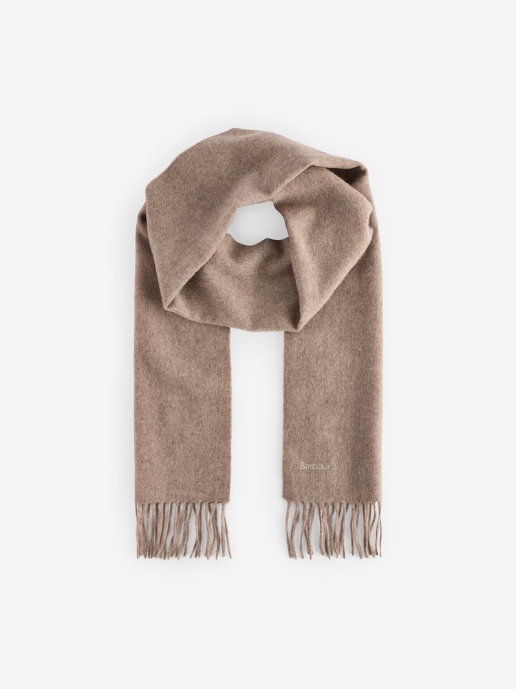 Barbour® Neutral Lambswool Woven Scarf - Image 1 of 4