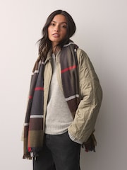 Barbour® Green Blair Tartan Check Scarf - Image 2 of 5