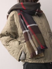 Barbour® Green Blair Tartan Check Scarf - Image 3 of 5