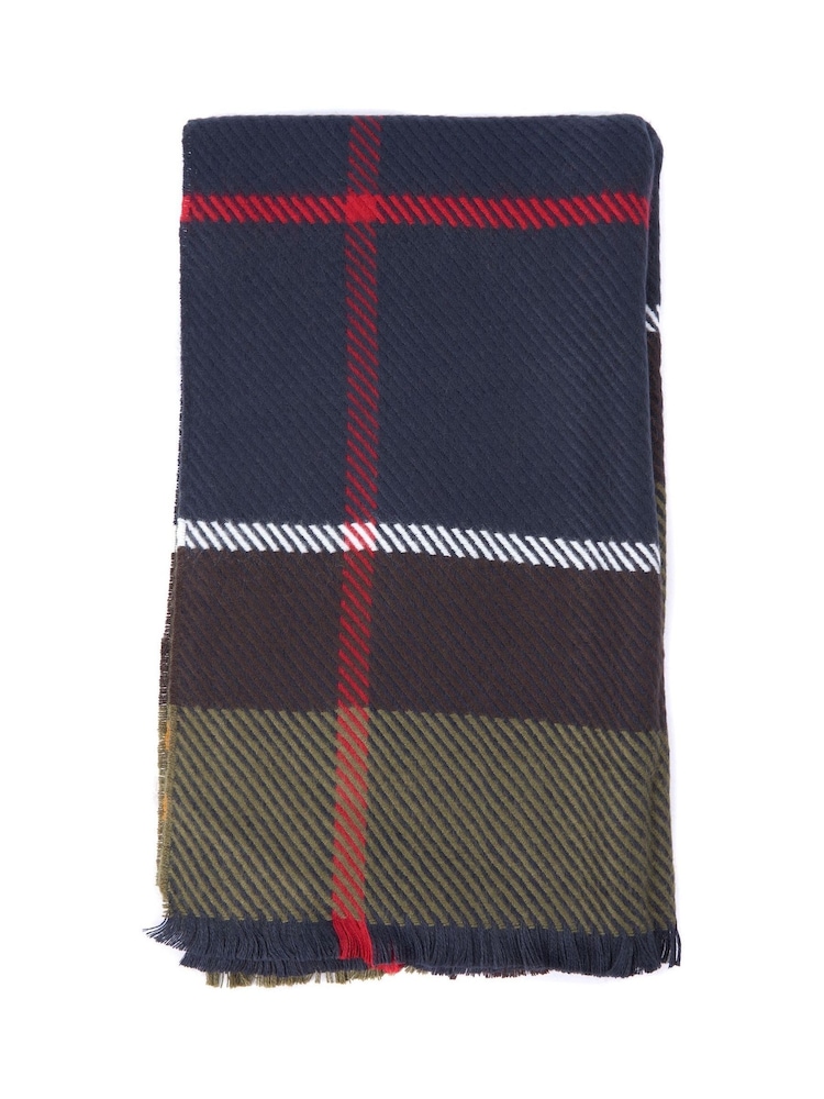 Barbour® Green Blair Tartan Check Scarf - Image 5 of 5