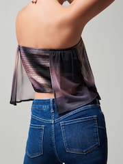 Multi Mesh Bandeau Scarf Top - Image 3 of 5