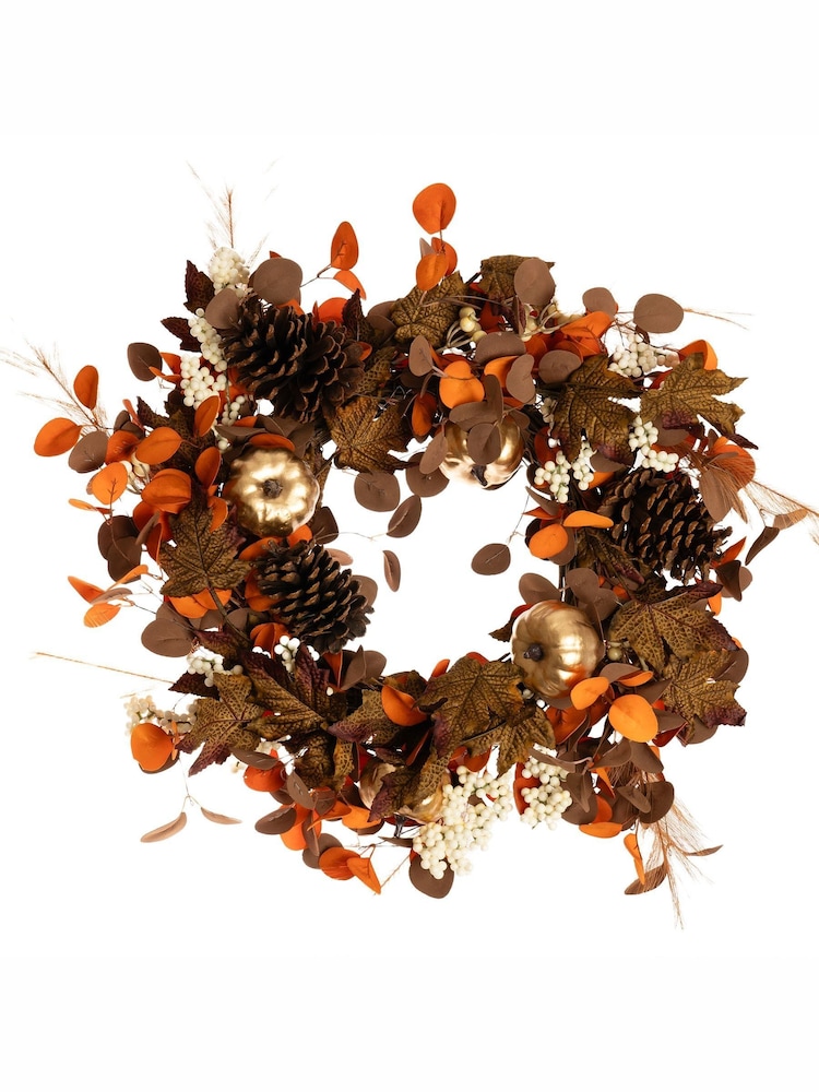 Scottish Everlastings Ltd Brown Artificial Autumn Wreath - Image 2 of 3 Scottish Everlastings Ltd Brown Artificial Autumn Wreath - Image 2 of 3