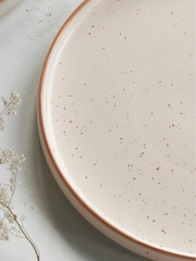 French Connection Cream Speckle Watamu Set of 4 Dinner Plates - Image 2 of 3