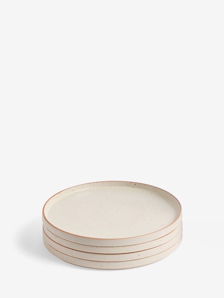 French Connection Cream Speckle Watamu Set of 4 Dinner Plates - Image 3 of 3