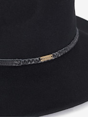 Barbour® Black Tack Fedora 100% Cotton Hat - Image 3 of 3