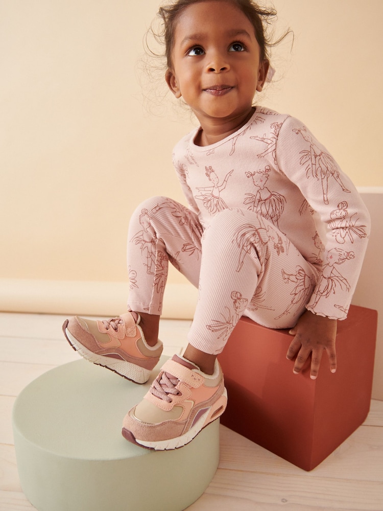 Neutral/Pink - Robuste Sneaker mit elastischen Schnürsenkeln - Bild 1 von 7 Neutral/Pink - Robuste Sneaker mit elastischen Schnürsenkeln - Bild 1 von 7