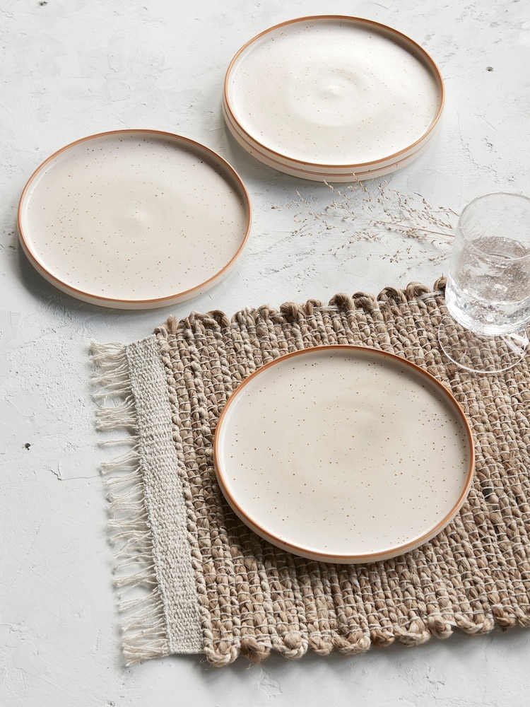 French Connection Cream Speckle Watamu Set of 4 Side Plates - Image 1 of 4