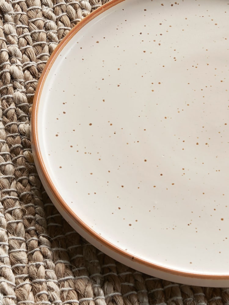 French Connection Cream Speckle Watamu Set of 4 Side Plates - Image 2 of 4