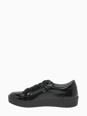 Gabor Wisdom Black Patent Sport Casual Trainers - Image 2 of 6