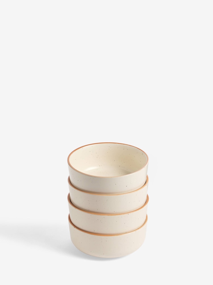 French Connection Cream Speckle Watamu Set of 4 Cereal Bowls - Image 3 of 3