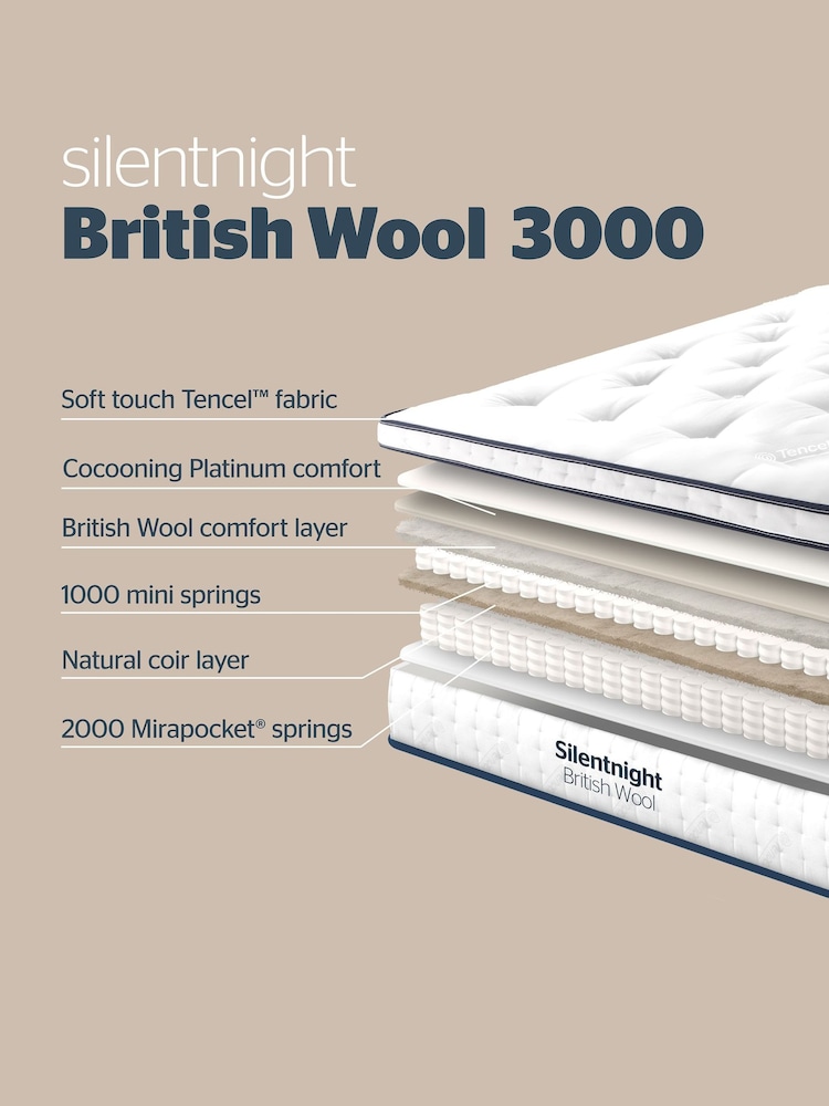 Silentnight Wool Naturals Pocket 3000 Mattress - Image 2 of 4