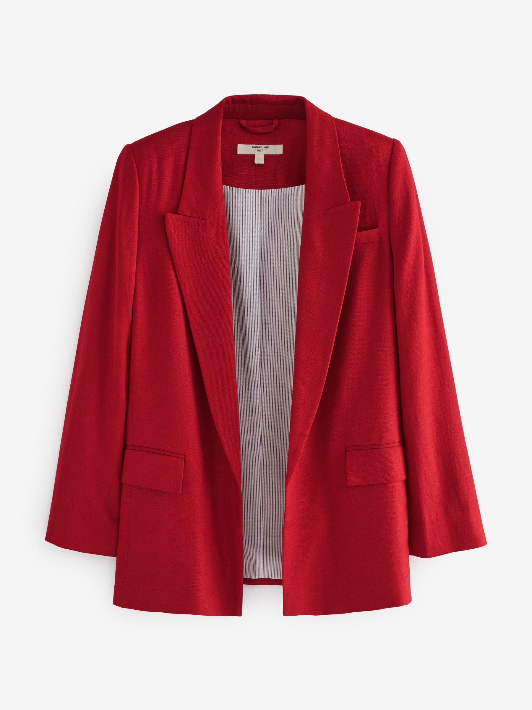 Buy Red Linen Blazer from Next Luxembourg