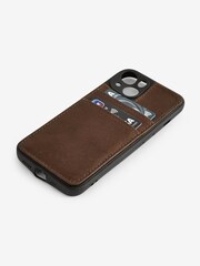 Brown iPhone 14 Pro Leather Cardholder Case - Image 2 of 3