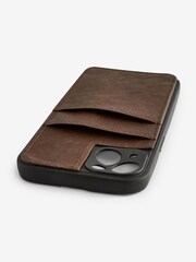 Brown iPhone 14 Pro Leather Cardholder Case - Image 3 of 3
