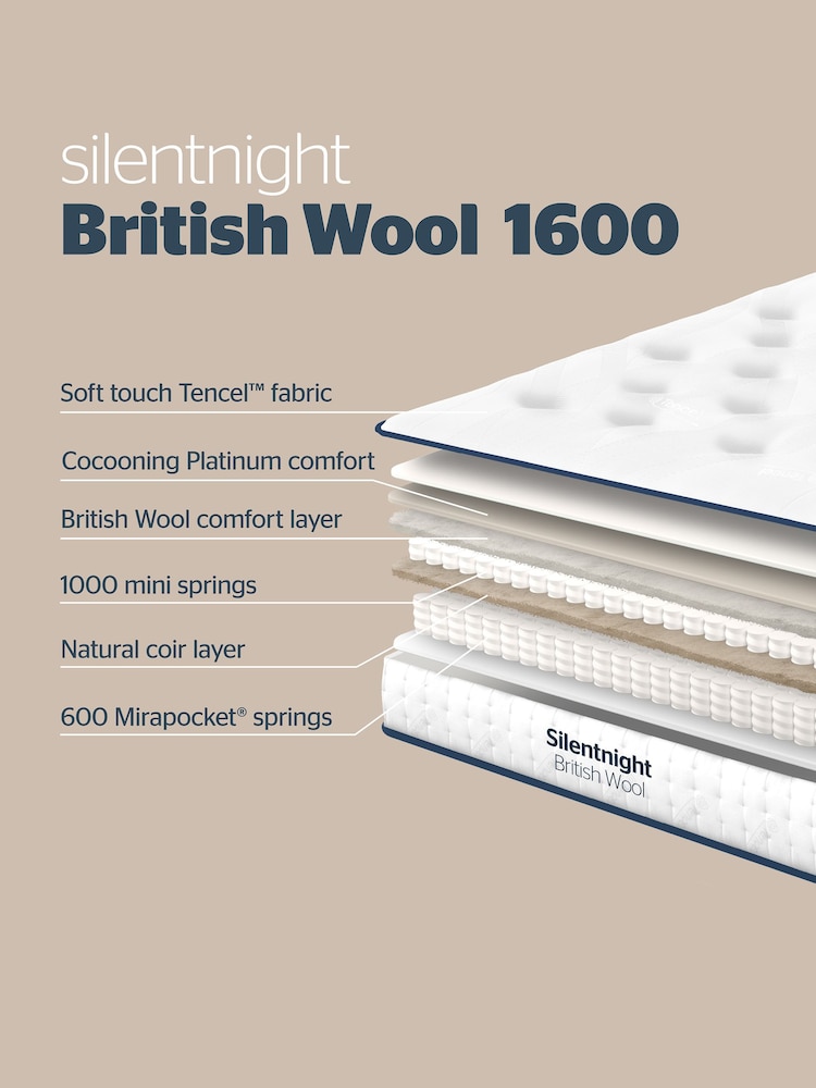 Silentnight Wool Naturals Pocket 1600 Mattress - Image 2 of 4