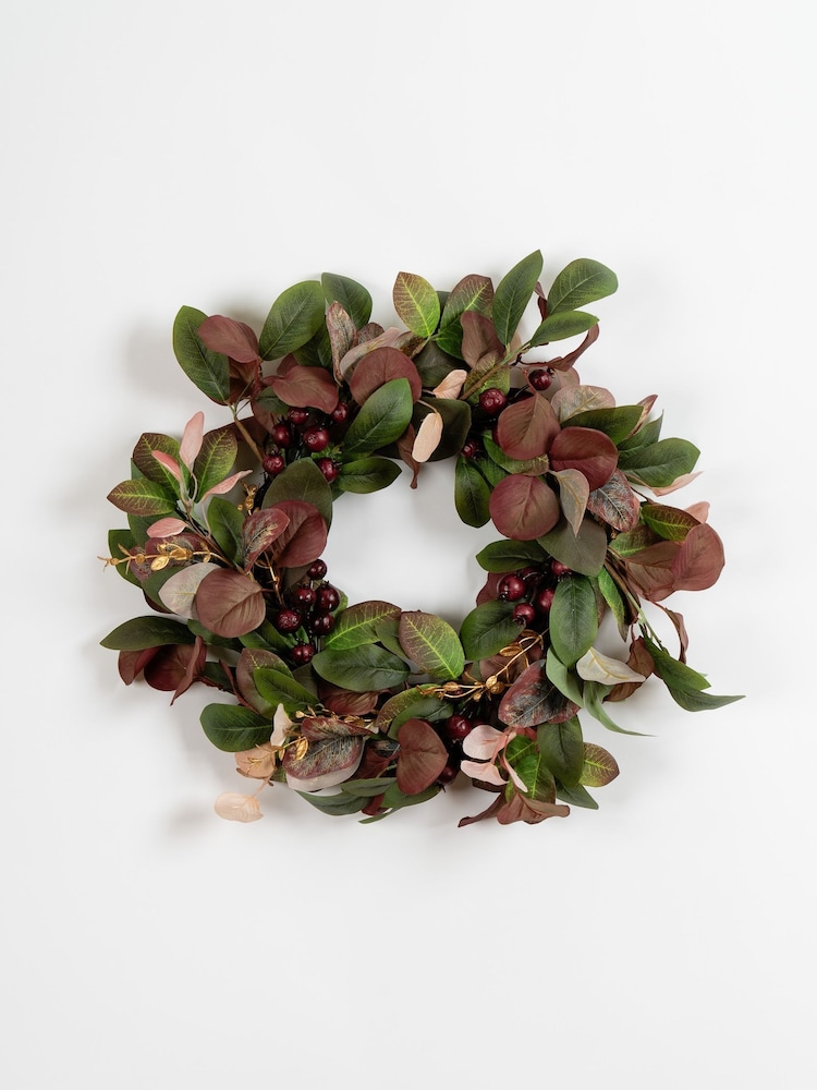 Scottish Everlastings Ltd Green Seasonal Foliage Wreath - Image 2 of 2