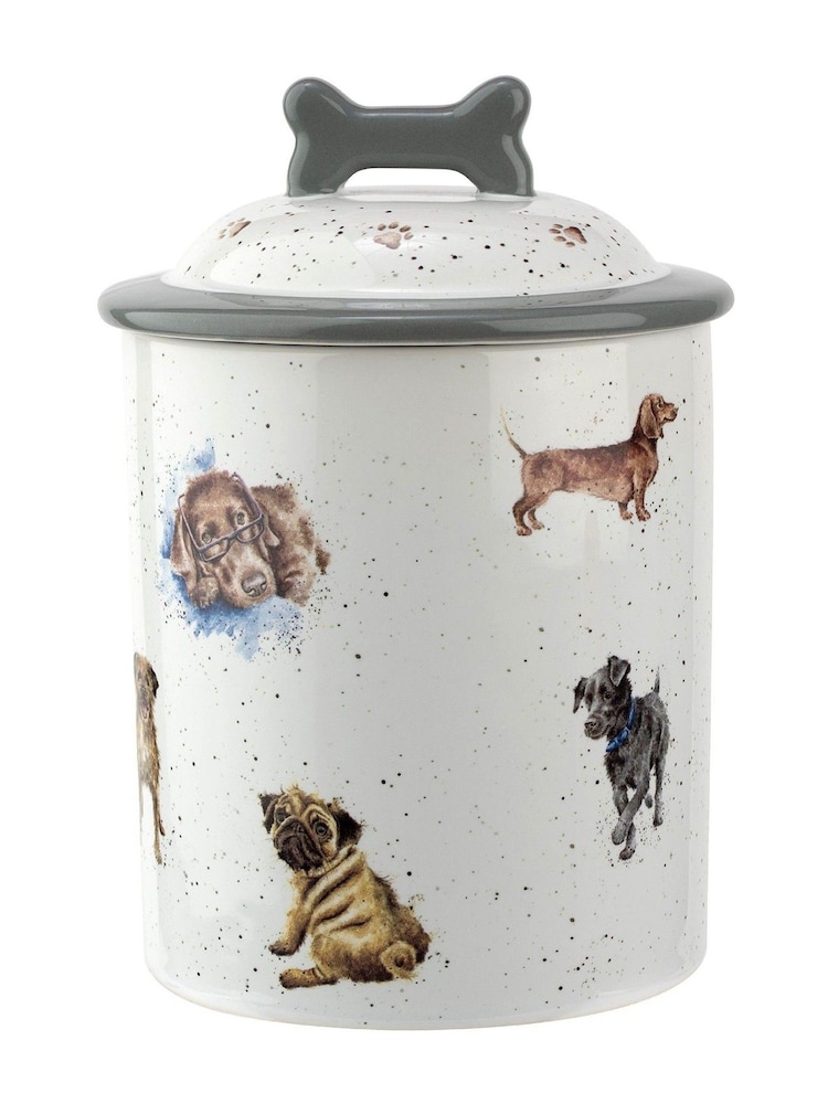 White Royal Worcester Wrendale Dog Treat Jar - Image 2 of 4