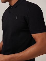 Black Regular Fit Short Sleeve Pique Polo Shirt - Image 5 of 6