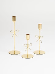 Scottish Everlastings Ltd Gold Bow Candle Holder - Image 2 of 3