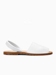 White Leather Beach Sandals - Image 3 of 3