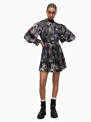 AllSaints Black Zoey Margeaux Dress - Image 4 of 7