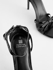 أسود - صنادل بكعب عالي رفيع بأربة، تشكيلة Barely There من Forever Comfort® - صورة 3 من 4