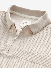 Neutral Textured Block Polo Shirt - Image 6 of 8